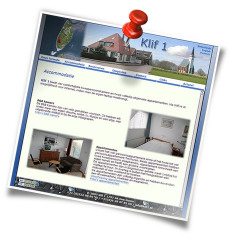 Screenshot van website van Klif 1